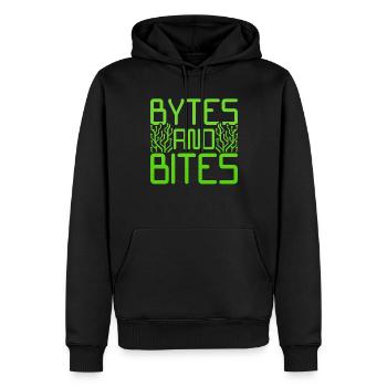 Network Administrator Bytes And Bites - Men’s Premium Organic Hoodie - black - Front - Nico (187cm)