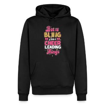Pom-pom girl Cheerleading Jeunes - Sweat à capuche Premium bio Homme - noir - Devant - Nico (187cm)