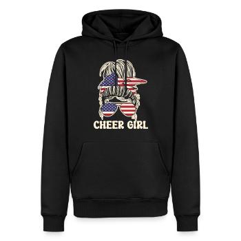 Pom-pom girl Cheerleading Jeunes - Sweat à capuche Premium bio Homme - noir - Devant - Nico (187cm)
