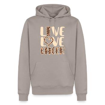 Cheerleadermädchen Cheerleading Jugend - Männer Premium Bio Hoodie - Taupe - Vorne - Nico (187cm)