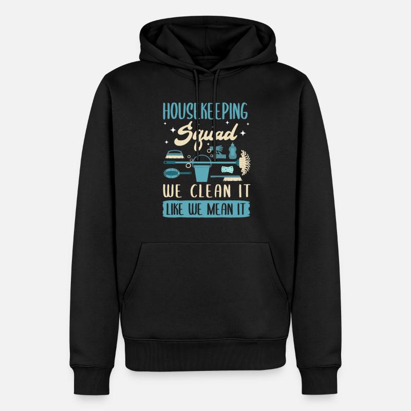 Escouade d’entretien ménager - Sweat à capuche Premium bio Homme - noir