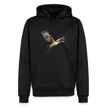 Vogelbeobachtung Sandhill Crane Nebraska Sandhill - Männer Premium Bio Hoodie - Schwarz - Vorne - Nico (187cm)