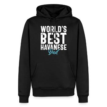 Gifts for Havanese Dog Lovers - Men’s Premium Organic Hoodie - black - Front - Nico (187cm)