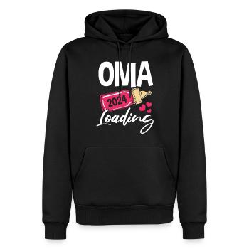 Werdende Oma 2024 - Männer Premium Bio Hoodie - Schwarz - Vorne - Nico (187cm)