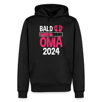 Werdende Oma 2024 - Männer Premium Bio Hoodie - Schwarz - Vorne - Nico (187cm)