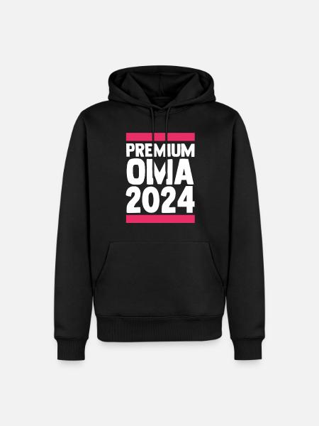 Werdende Oma 2024 - Männer Premium Bio Hoodie - Schwarz