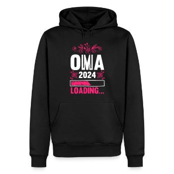 Werdende Oma 2024 - Männer Premium Bio Hoodie - Schwarz - Vorne - Nico (187cm)