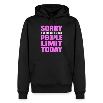 Misanthrope Antisocial Introverti - Sweat à capuche Premium bio Homme - noir - Devant - Nico (187cm)