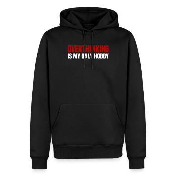 Misanthrope Antisocial Introvert - Men’s Premium Organic Hoodie - black - Front - Nico (187cm)
