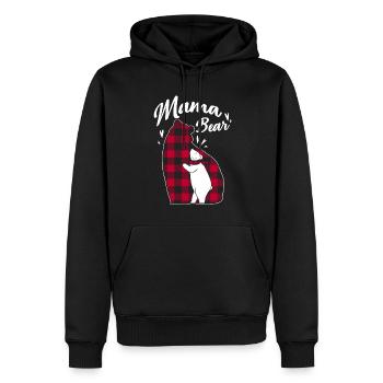 Mama Bear - Männer Premium Bio Hoodie - Schwarz - Vorne - Nico (187cm)