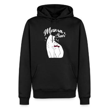 Mama Bear - Männer Premium Bio Hoodie - Schwarz - Vorne - Nico (187cm)