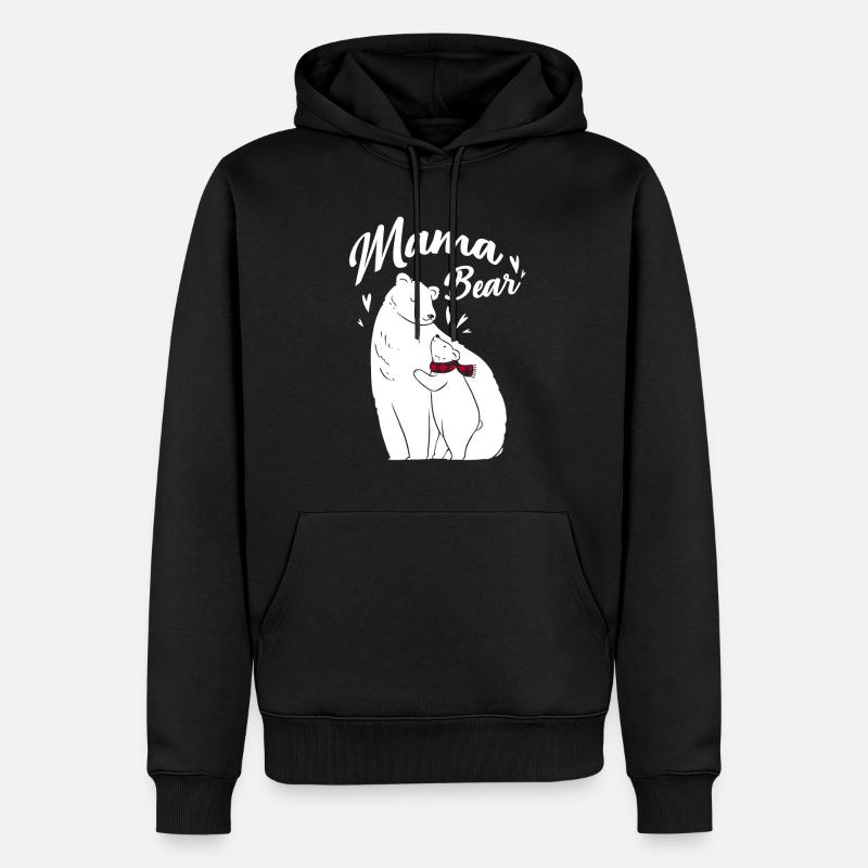 Mama Bear - Männer Premium Bio Hoodie - Schwarz