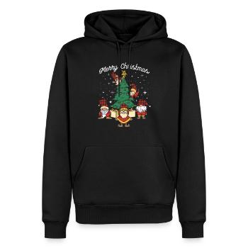 Merry Christmas - Männer Premium Bio Hoodie - Schwarz - Vorne - Nico (187cm)
