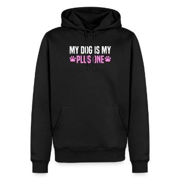 Misanthrope Antisocial Introvert - Men’s Premium Organic Hoodie - black - Front - Nico (187cm)