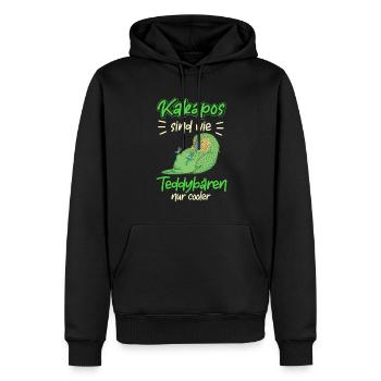 Kakapo ist cooler Neuseeland Papagei - Männer Premium Bio Hoodie - Schwarz - Vorne - Nico (187cm)