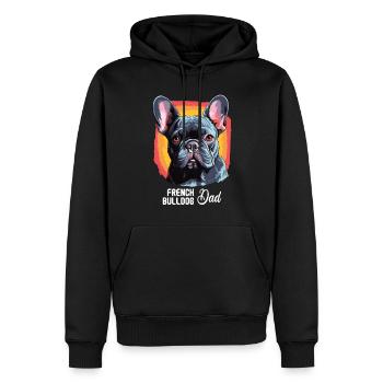 Hund French Bulldog - Männer Premium Bio Hoodie - Schwarz - Vorne - Nico (187cm)
