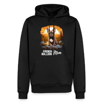 Hund French Bulldog - Männer Premium Bio Hoodie - Schwarz - Vorne - Nico (187cm)