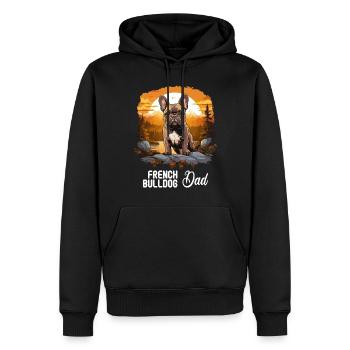 Hund French Bulldog - Männer Premium Bio Hoodie - Schwarz - Vorne - Nico (187cm)