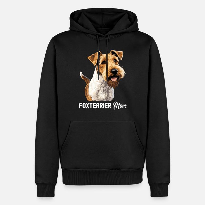 Chien Fox Terrier - Sweat à capuche Premium bio Homme - noir