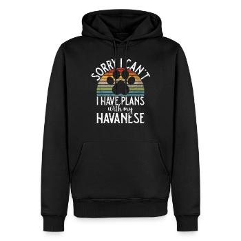 Gifts for Havanese Dog Lovers - Men’s Premium Organic Hoodie - black - Front - Nico (187cm)