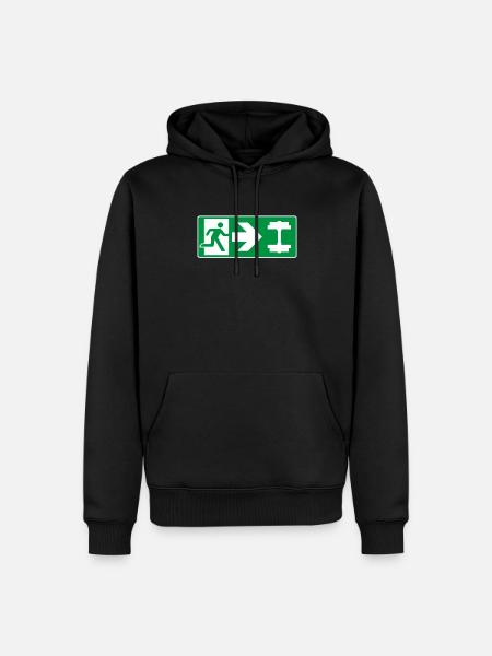 Emergency Exit Dumbbell Gym - Men’s Premium Organic Hoodie - black