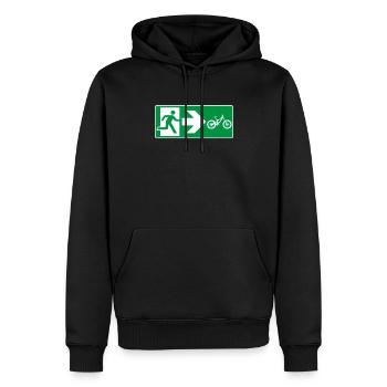 Notausgang Mountainbike Downhill - Männer Premium Bio Hoodie - Schwarz - Vorne - Nico (187cm)