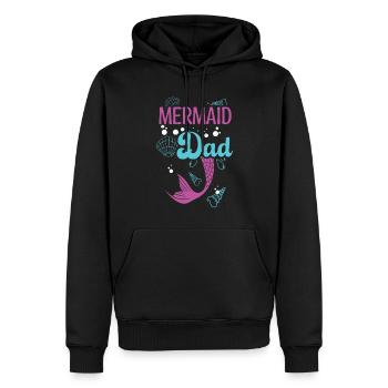 Geburtstags Party Meerjungfrau Family Matching - Männer Premium Bio Hoodie - Schwarz - Vorne - Nico (187cm)