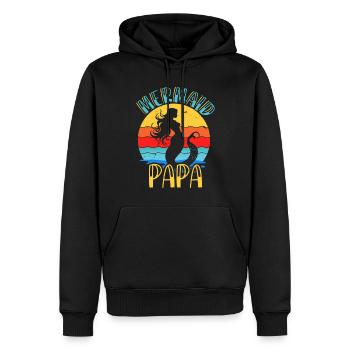 Geburtstags Party Meerjungfrau Family Matching - Männer Premium Bio Hoodie - Schwarz - Vorne - Nico (187cm)