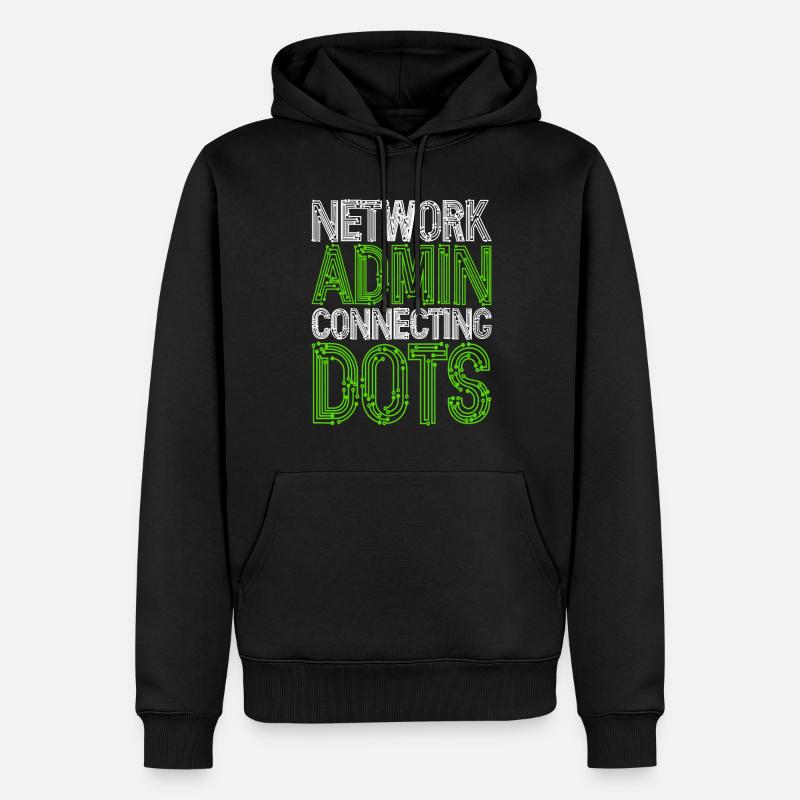 Netzwerkadministrator Network Admin - Männer Premium Bio Hoodie - Schwarz