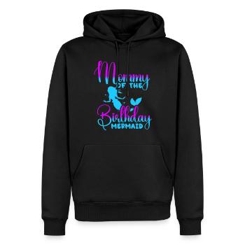 Geburtstags Party Meerjungfrau Family Matching - Männer Premium Bio Hoodie - Schwarz - Vorne - Nico (187cm)