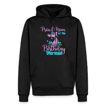 Geburtstags Party Meerjungfrau Family Matching - Männer Premium Bio Hoodie - Schwarz - Vorne - Nico (187cm)