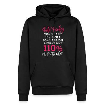 Field Hockey Field Hockey 90% - Männer Premium Bio Hoodie - Schwarz - Vorne - Nico (187cm)