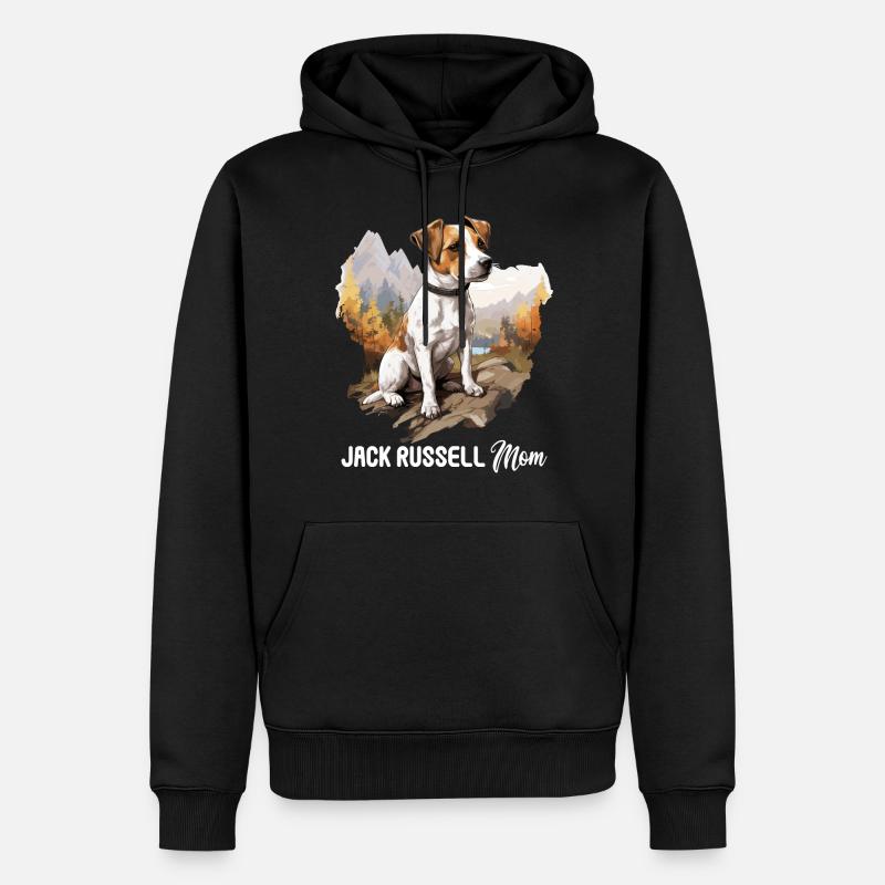 Chien Jack Russell - Sweat à capuche Premium bio Homme - noir
