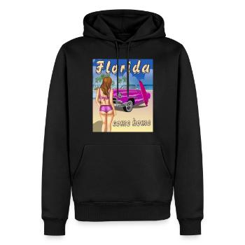 La Floride rentre à la maison - Sweat à capuche Premium bio Homme - noir - Devant - Nico (187cm)