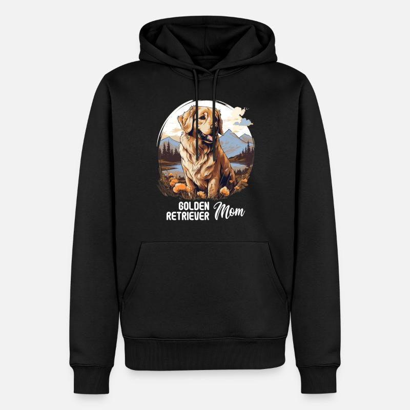 Chien Golden Retriever - Sweat à capuche Premium bio Homme - noir