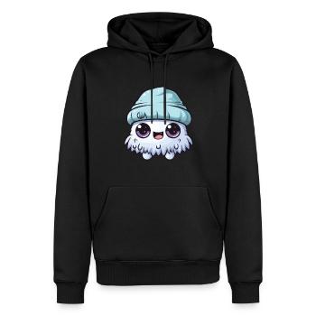 Erkältung Winter Virus Comic - Männer Premium Bio Hoodie - Schwarz - Vorne - Nico (187cm)