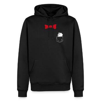 Costume Substitut Illusionniste Tours de cartes Carte Magie - Sweat à capuche Premium bio Homme - noir - Devant - Nico (187cm)