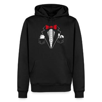 Costume de remplacement magicien costume sorcellerie magicien de scène - Sweat à capuche Premium bio Homme - noir - Devant - Nico (187cm)