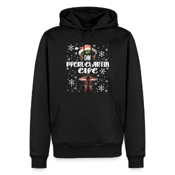 Weihnachtsoutfit Pferdewirtin Wichtel - Männer Premium Bio Hoodie - Schwarz - Vorne - Nico (187cm)