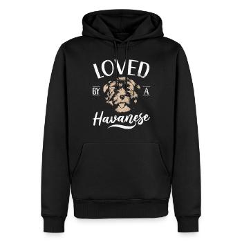 Gifts for Havanese Dog Lovers - Men’s Premium Organic Hoodie - black - Front - Nico (187cm)
