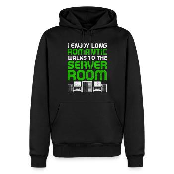 Netzwerkadministrator Server Room - Männer Premium Bio Hoodie - Schwarz - Vorne - Nico (187cm)