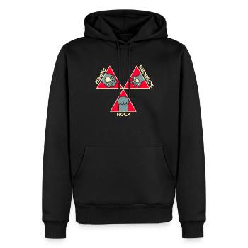 Rockpapierschere Handspiel Lustige Katzenkinder - Männer Premium Bio Hoodie - Schwarz - Vorne - Nico (187cm)