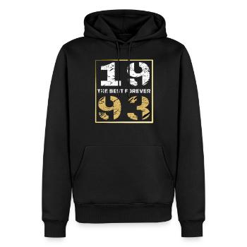 LE MEILLEUR POUR TOUJOURS 1993 - Sweat à capuche Premium bio Homme - noir - Devant - Nico (187cm)