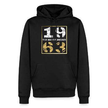 LE MEILLEUR POUR TOUJOURS 1963 - Sweat à capuche Premium bio Homme - noir - Devant - Nico (187cm)