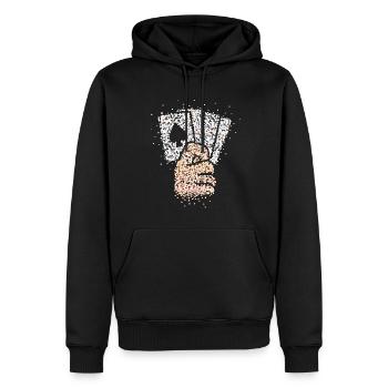 Trickkünstler Kartentrick Bühnenmagier Magier - Männer Premium Bio Hoodie - Schwarz - Vorne - Nico (187cm)
