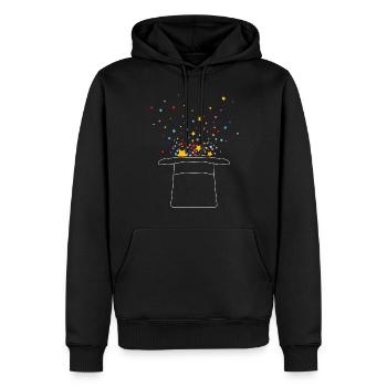 Chapeau de sorcier Magie Spectacle Magicien Sorcellerie Magie - Sweat à capuche Premium bio Homme - noir - Devant - Nico (187cm)