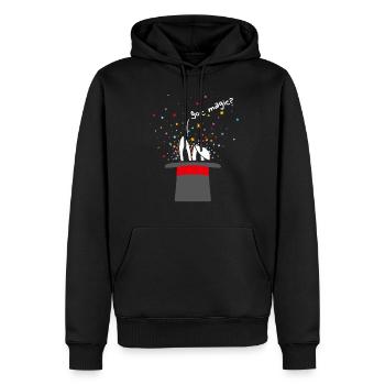 Got Magic Magic Magic Hat Bunny Illusionniste Magicien de scène - Sweat à capuche Premium bio Homme - noir - Devant - Nico (187cm)