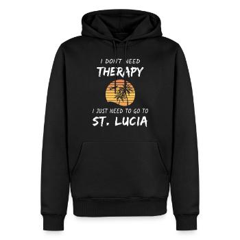 St. Lucia Karibik Insel Saint Lucia Urlaub Idee - Männer Premium Bio Hoodie - Schwarz - Vorne - Nico (187cm)