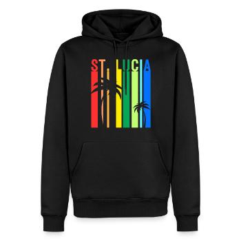 St. Lucia Karibik Insel Saint Lucia Urlaub Idee - Männer Premium Bio Hoodie - Schwarz - Vorne - Nico (187cm)