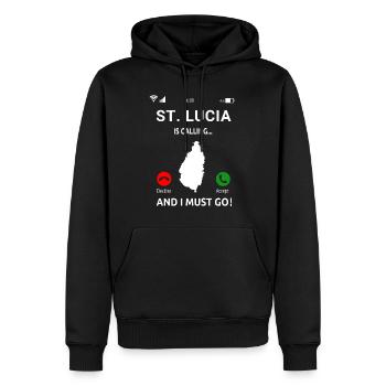St. Lucia Karibik Insel Saint Lucia Urlaub Idee - Männer Premium Bio Hoodie - Schwarz - Vorne - Nico (187cm)